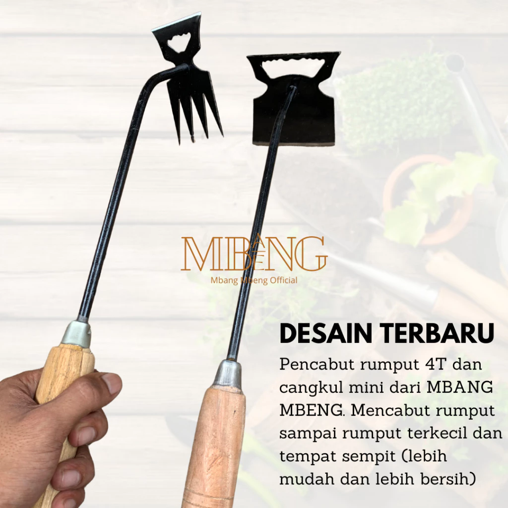 Paket 2 Pcs yang terdiri dari pencabut rumput liar halaman dan cangkul berkebun - Gambar 4