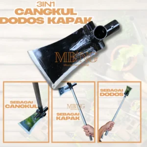 Mbang-Mbeng 3 in 1 cangkul kapak dodos / kepala pengganti alat berkebun serbaguna / cangkul gulma / alat berkebun serbaguna