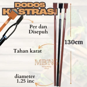 Mbang-Mbeng Dodos Kastrasi 130cm bilah Per dan Disepuh / alat kastrasi sawit langsung tangkai / dodos kastrasi gagang