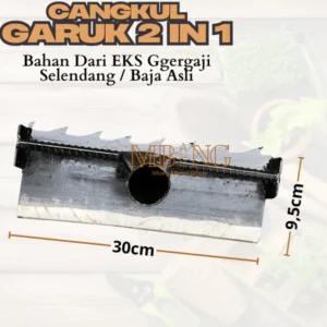 Mbang-Mbeng Cangkul Pembersih Pemotong Gulma Rumput Liar Kebun Sawit Jeruk Baja Asli / nahan gergaji asli 30cm