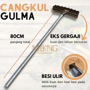 Mbang-Mbeng Garuk Gulma Baja Gergaji asli NEW MODEL Gagang Full Besi - Alat Garuk Rumput liar 2 in 1
