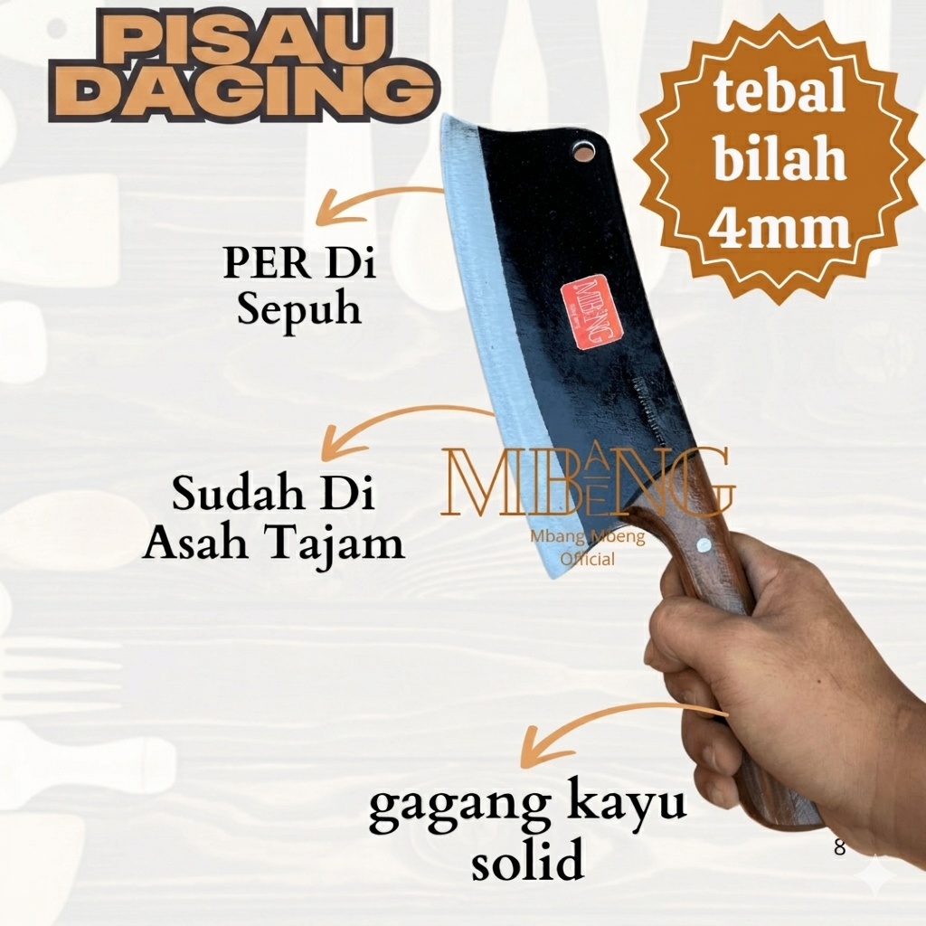 Golok Berkebun PER Asli 4mm - Gambar 3