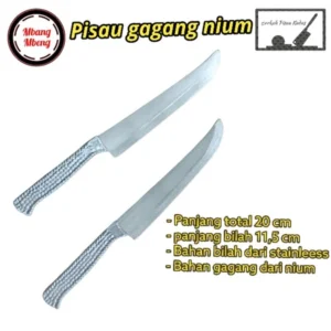 Mbang-Mbeng Pisau dapur stainless gagang nium