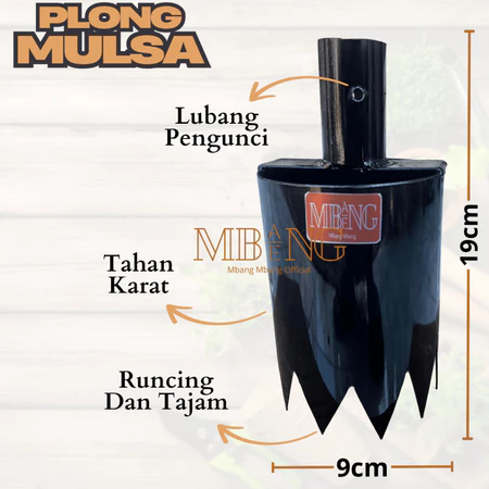 Mbang-Mbeng Plong Mulsa diameter 9cm / Alat Pelubang Plastik Mulsa Tanpa Gagang / pelubang