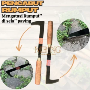 Mbang-Mbeng Alat Pencabut Rumput Untuk Sela-Sela Paving dengan Gagagng kayu / Pencabut Rumput