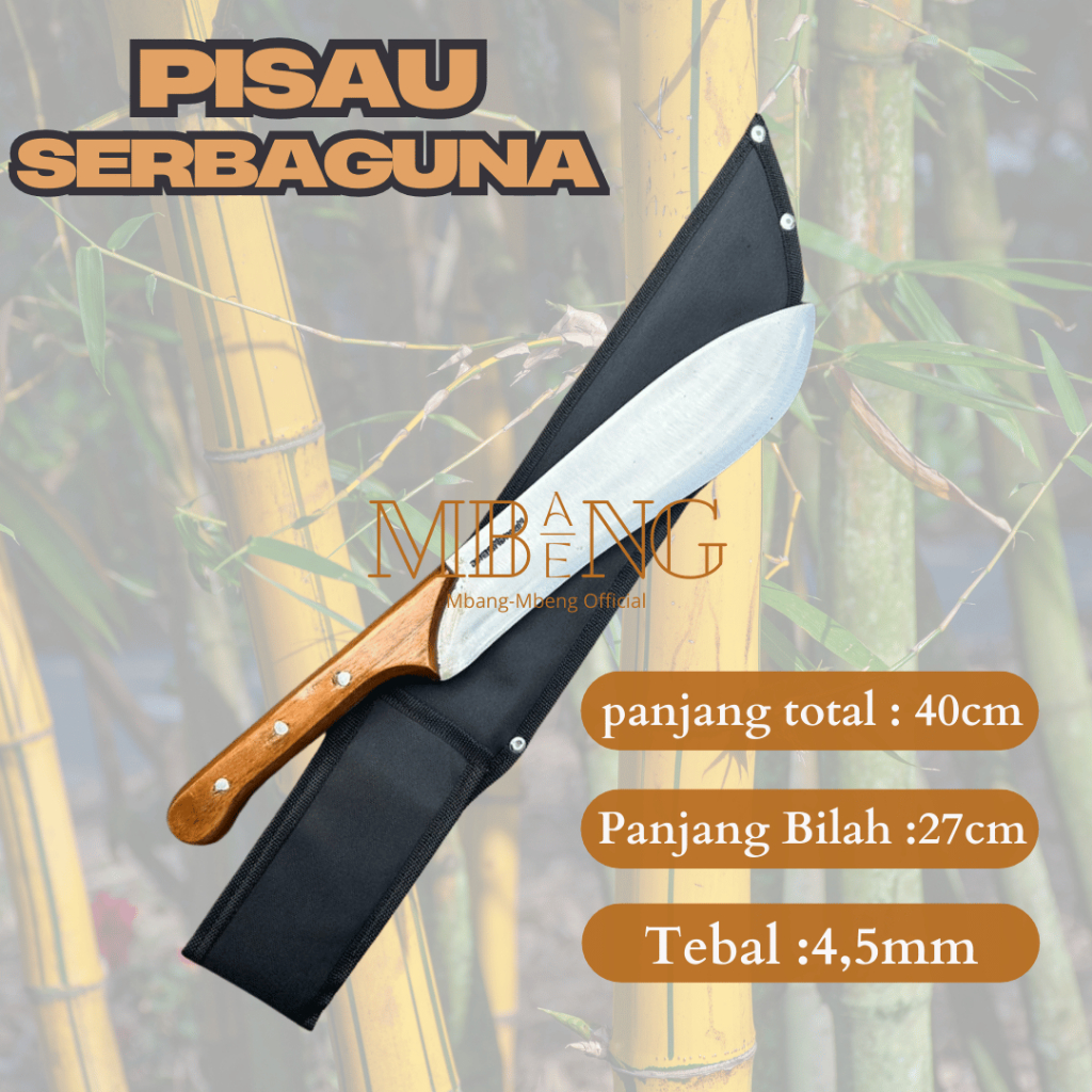 Golok Tebas Baja Per 4,5mm Panjang 40cm - Gambar 2