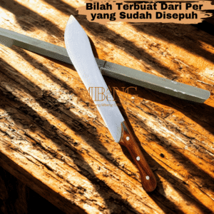 Mbang-Mbeng Pisau Boning Besar / Pisau babat / Pisau Boning / Pisau Luar Ruangan / Pisau Serbaguna Baja PER 4,5mm – Gagang Kayu Solid ALAT BABAT KEBUN, FULTANG
