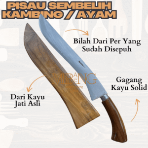 Mbang-Mbeng Pisau Sembelih Kambing / kerbau PER Tebal 4,5mm / Pisau potong