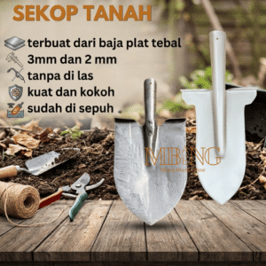 Sekop injak lancip Baja Tebal 3mm