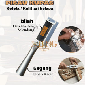 Mbang-Mbeng Pisau Pengupas Singkong / Ketela Bilah Eks Gergaji / Pisau Kupas Sayuran / Pisau Pengupas Serbaguna