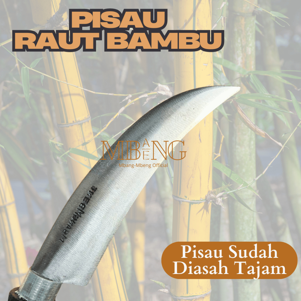 Mbang-Mbeng Pisau Raut Bambu Baja Per Asli 3mm - Gambar 3