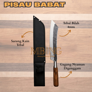 Golok Babat" Kebun Bilah Baja Strip Tebal 4mm - Gambar 2