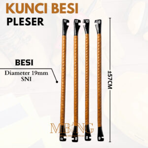 Mbang-Mbeng Kunci Penekuk Besi Pleser Beton Ulir 19mm