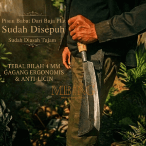 Golok Babat" Kebun Bilah Baja Strip Tebal 4mm